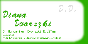 diana dvorszki business card